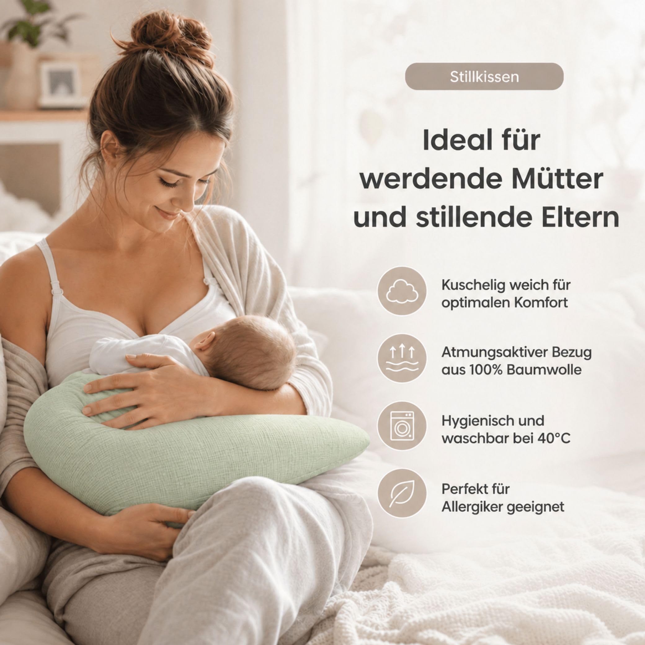 theraline-der-pl-schmond-stillkissen-salbei-mikroperlen-140cm image 2