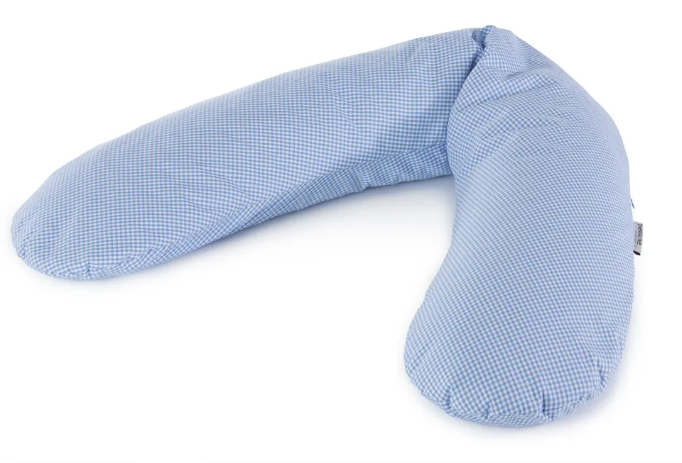 theraline-original-stillkissen-190cm-vichy-karo-blau-mikroperl image 1