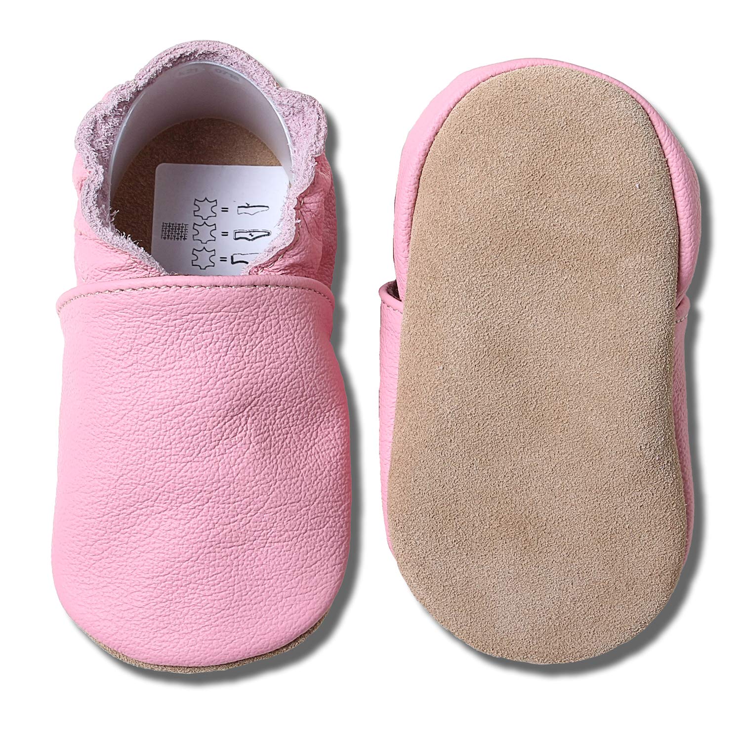 hobea-germany-safestep-krabbelschuhe-uni-rosa-20-21-lederschuhe image 2