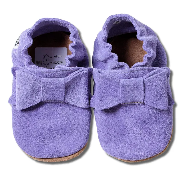 hobea-germany-safestep-krabbelschuhe-18-19-schleife-flieder-wildleder image 1