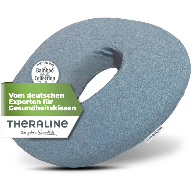 theraline-sitzkissen-sitzring-donut-melange-blau-grau-stei-bein image 1