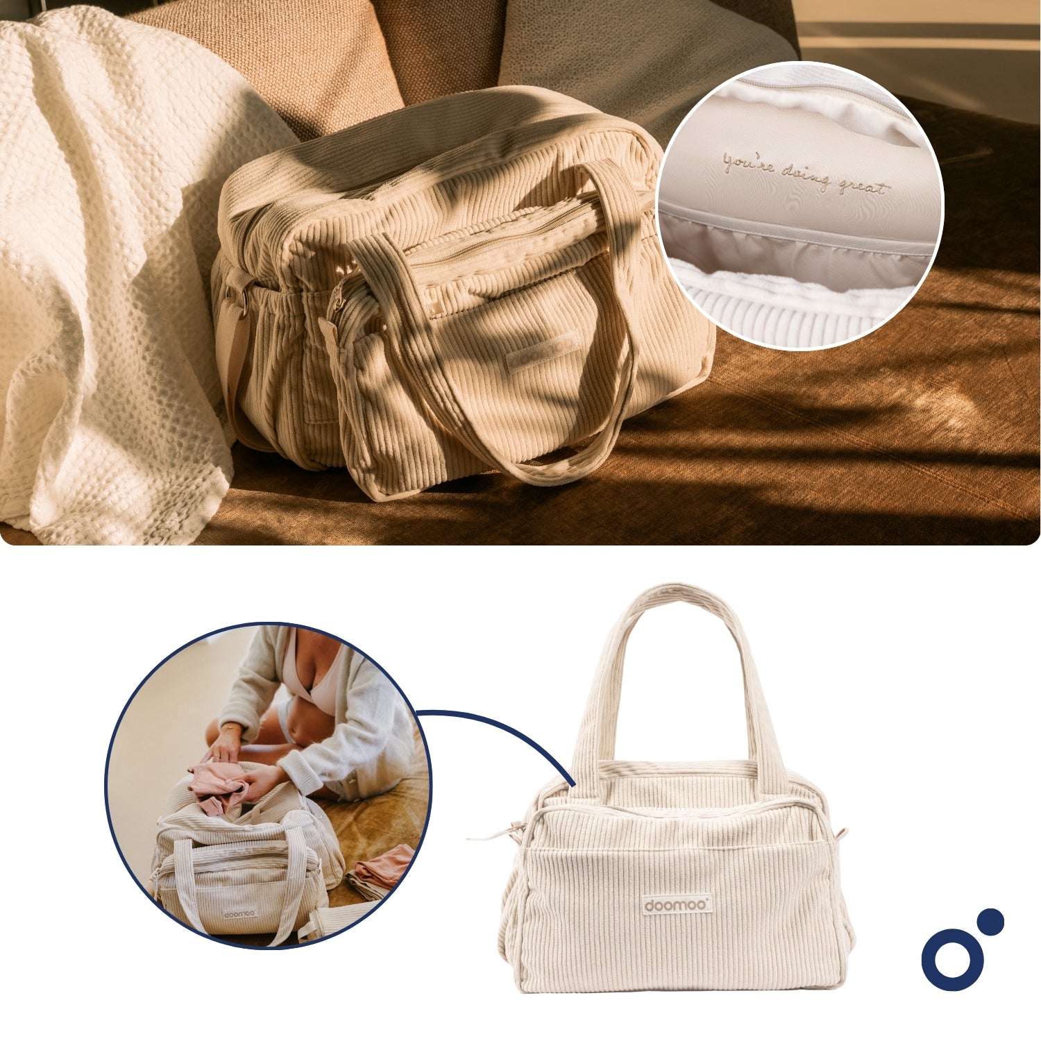 doomoo-fluffy-wickeltasche-cord-sand-mit-wickelzubeh-r image 6