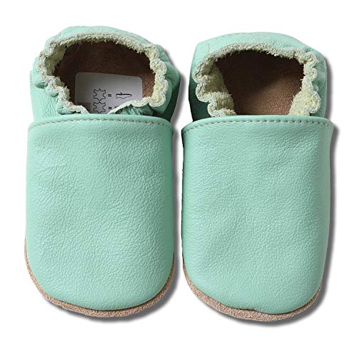 hobea-germany-safestep-krabbelschuhe-uni-mint-22-23-leder image 5