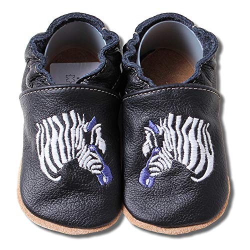 hobea-germany-safestep-krabbelschuhe-zebra-schwarz-26-27 image 3