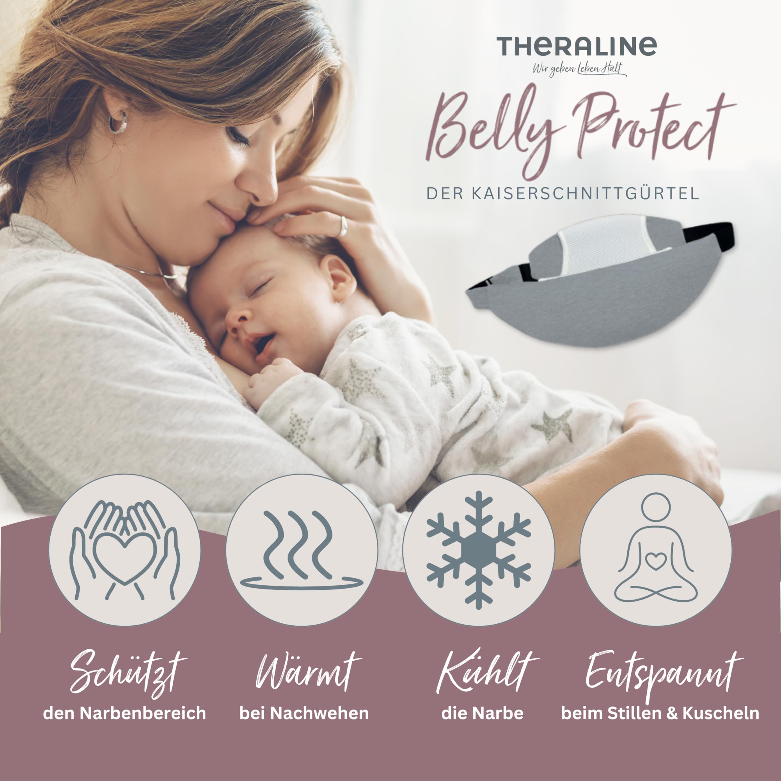 theraline-belly-protect-kaiserschnittg-rtel-grau-bauchgurt image 2