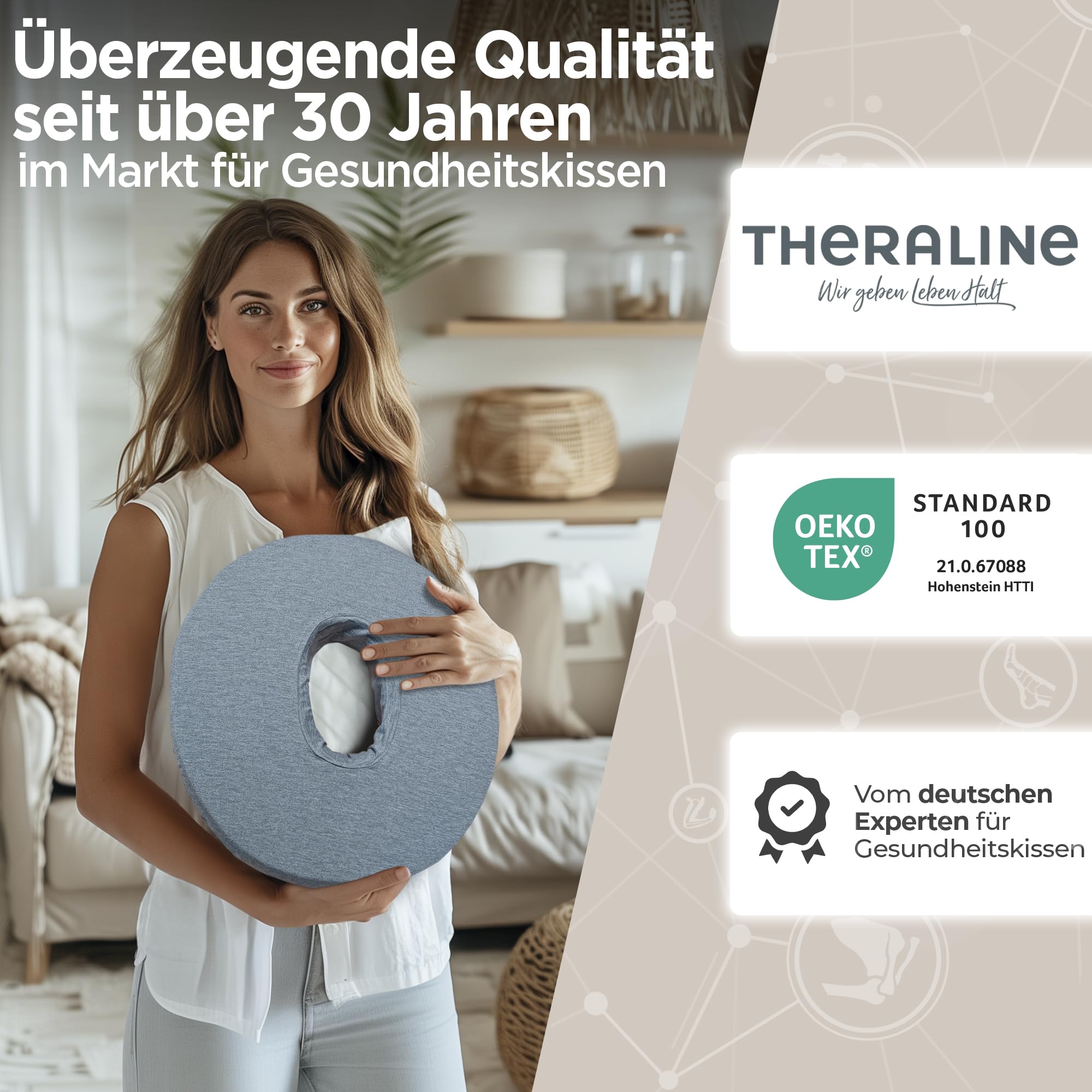 theraline-sitzkissen-sitzring-donut-melange-blau-grau-stei-bein image 3