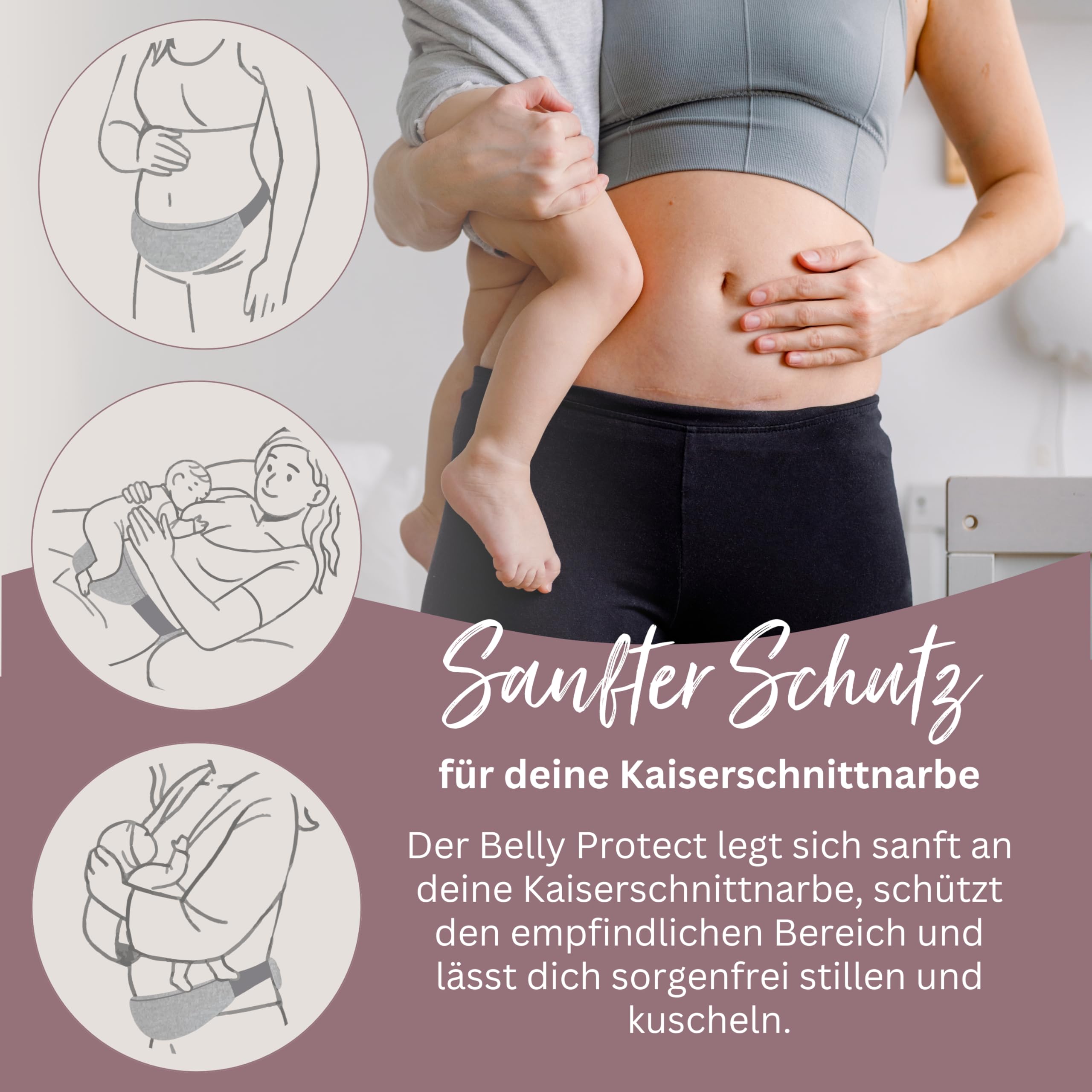 theraline-belly-protect-kaiserschnittg-rtel-grau-bauchgurt image 4