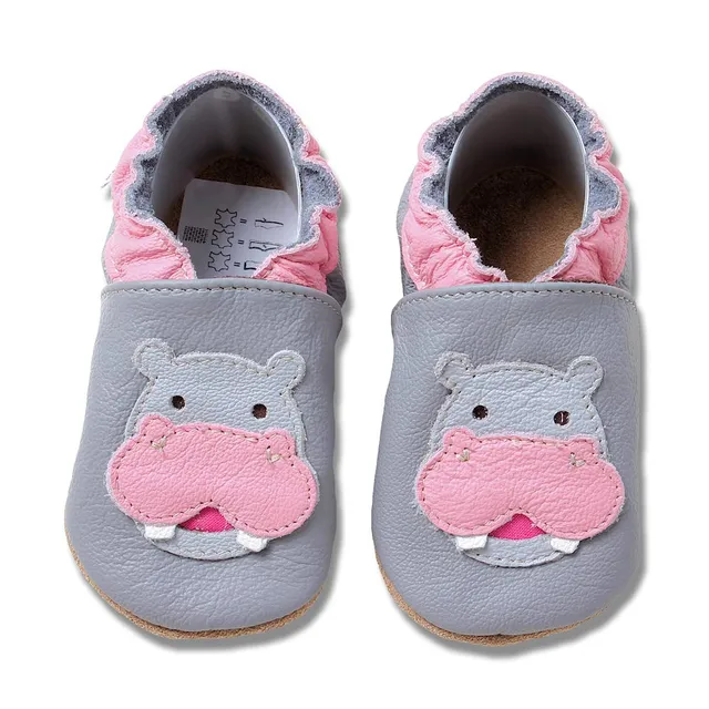 hobea-germany-safestep-krabbelschuhe-nilpferd-grau-rosa-18-19 image 1