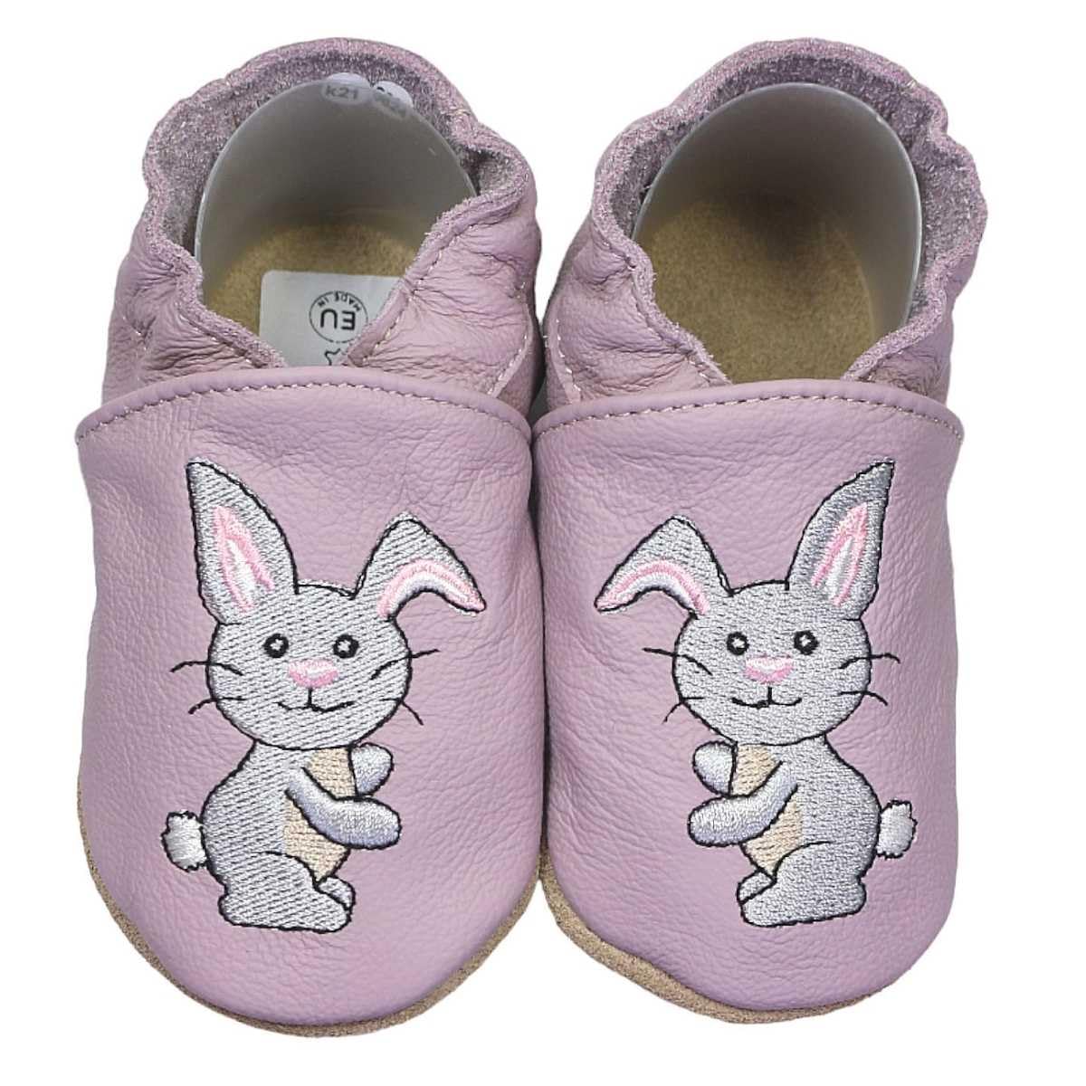 hobea-germany-safestep-krabbelschuhe-hase-lila-20-21-leder image 1