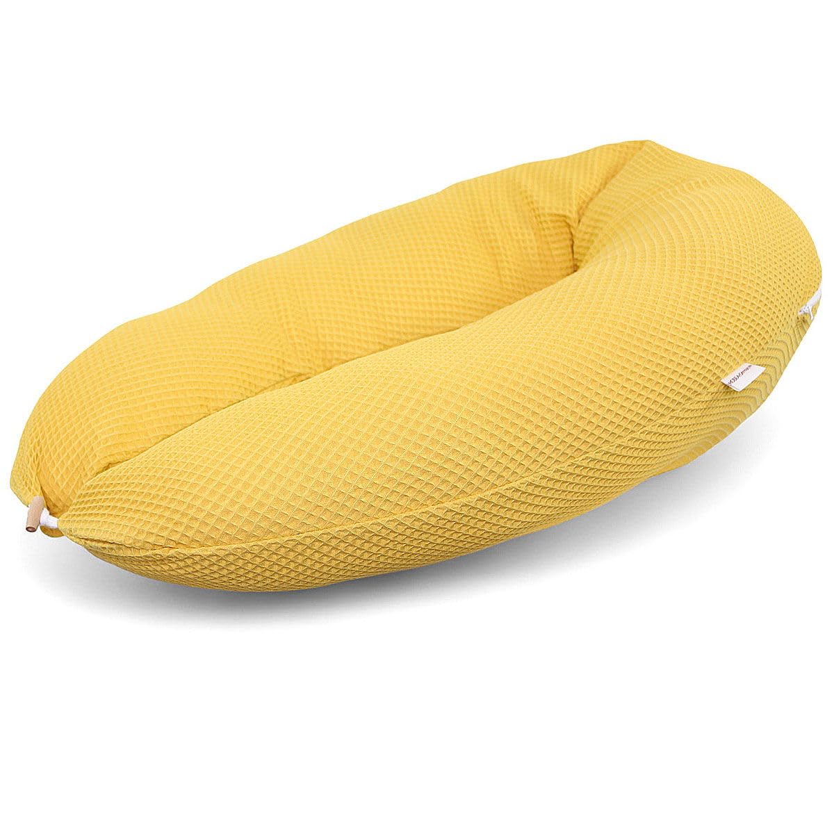 hobea-stillkissen-musselin-taupe-xxl-190cm-bio-baumwolle image 5