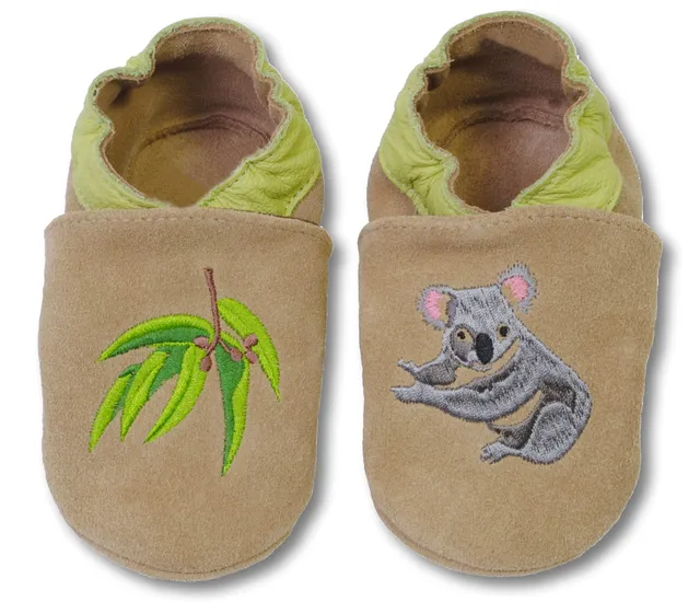 hobea-safestep-krabbelschuhe-koala-18-19-bestickte-babyschuhe image 1