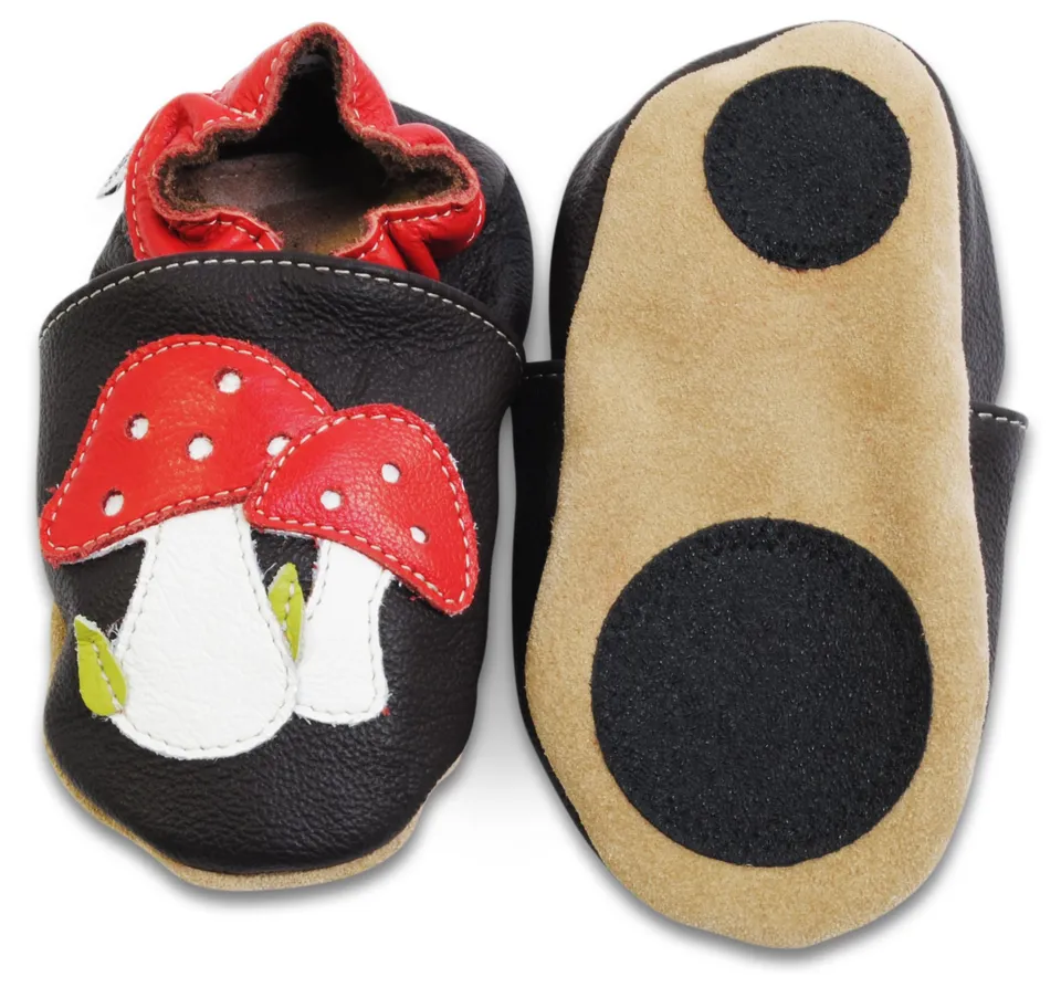 hobea-safestep-lauflernschuhe-pilze-braun-hausschuhe image 1