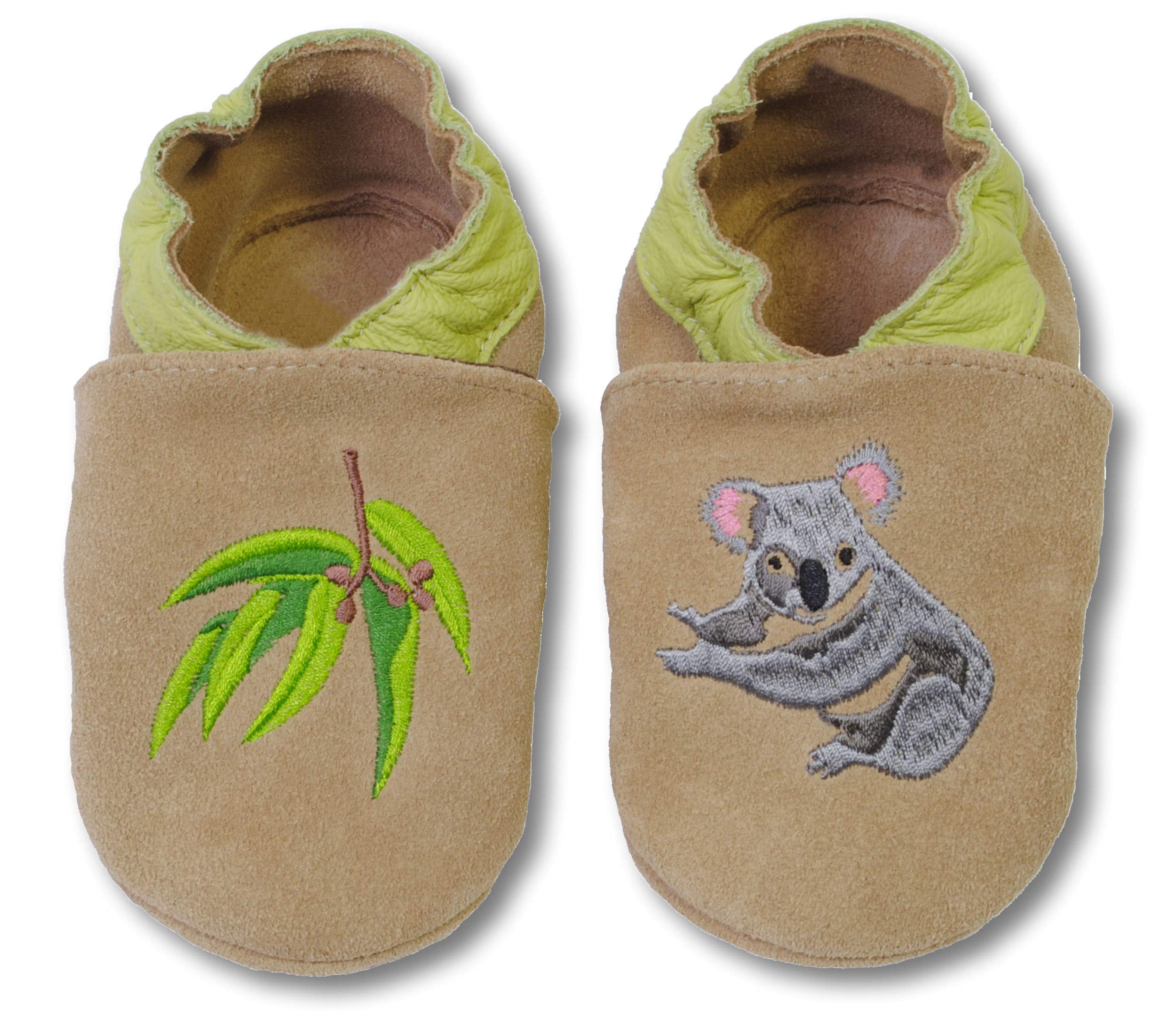 hobea-safestep-krabbelschuhe-koala-18-19-bestickte-babyschuhe image 1