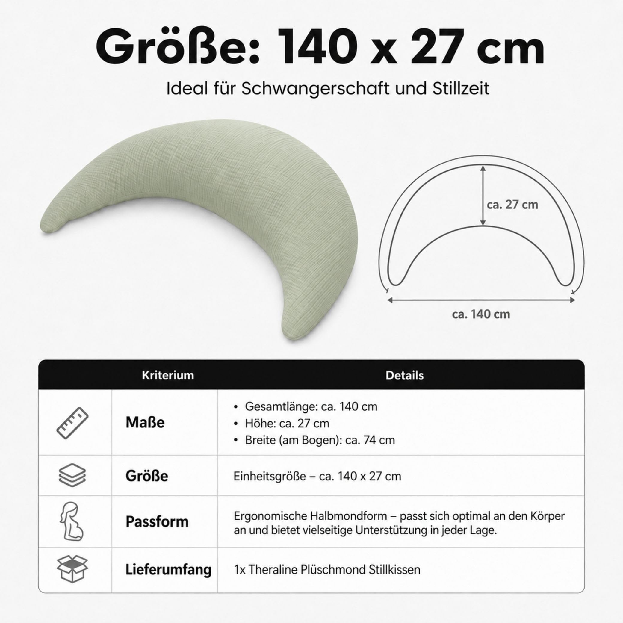 theraline-der-pl-schmond-stillkissen-salbei-mikroperlen-140cm image 3