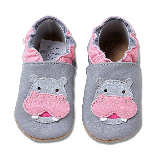 hobea-germany-safestep-krabbelschuhe-nilpferd-grau-rosa-18-19 image 7