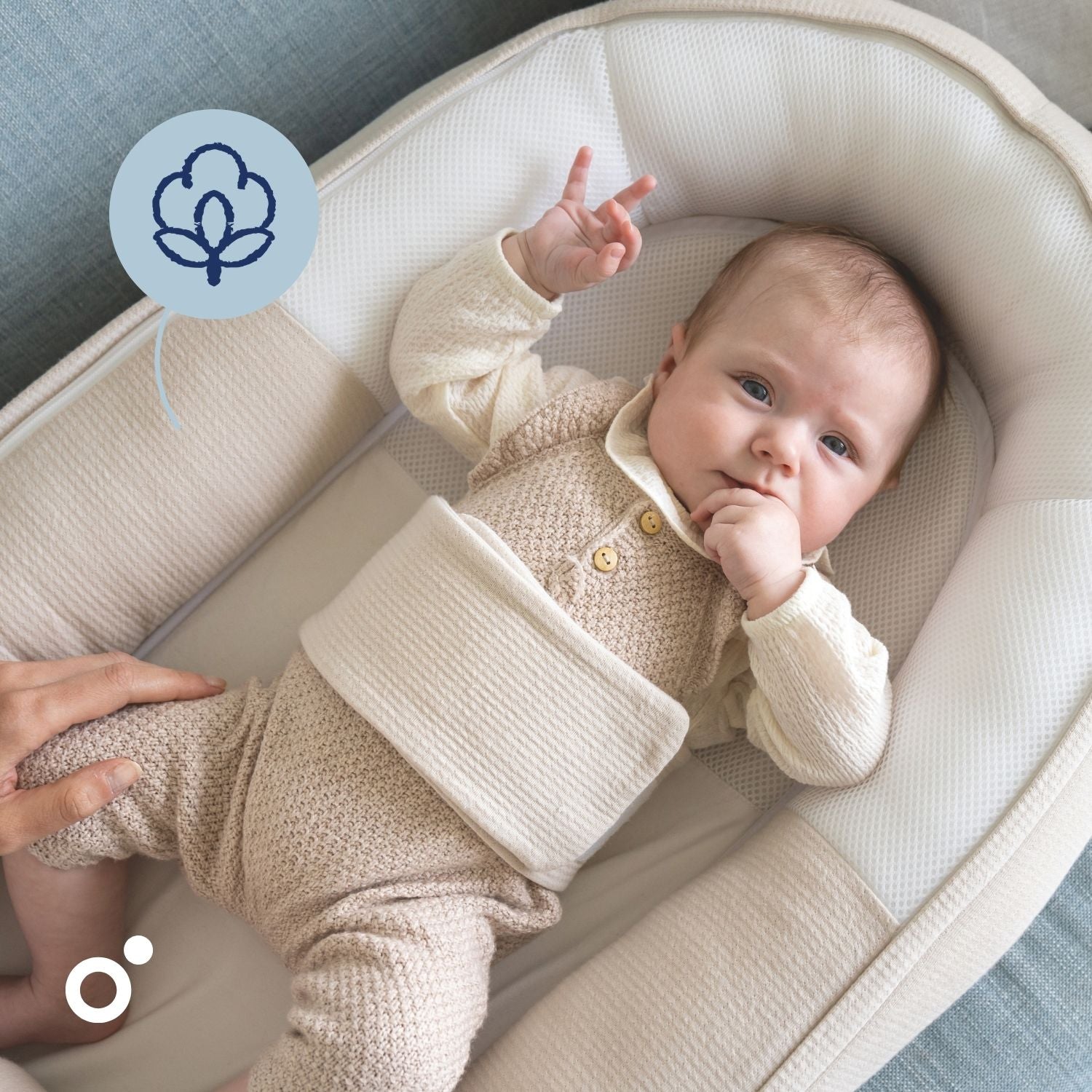 doomoo-cocoon-babynest-leopard-cream-verstellbar-baumwolle image 4