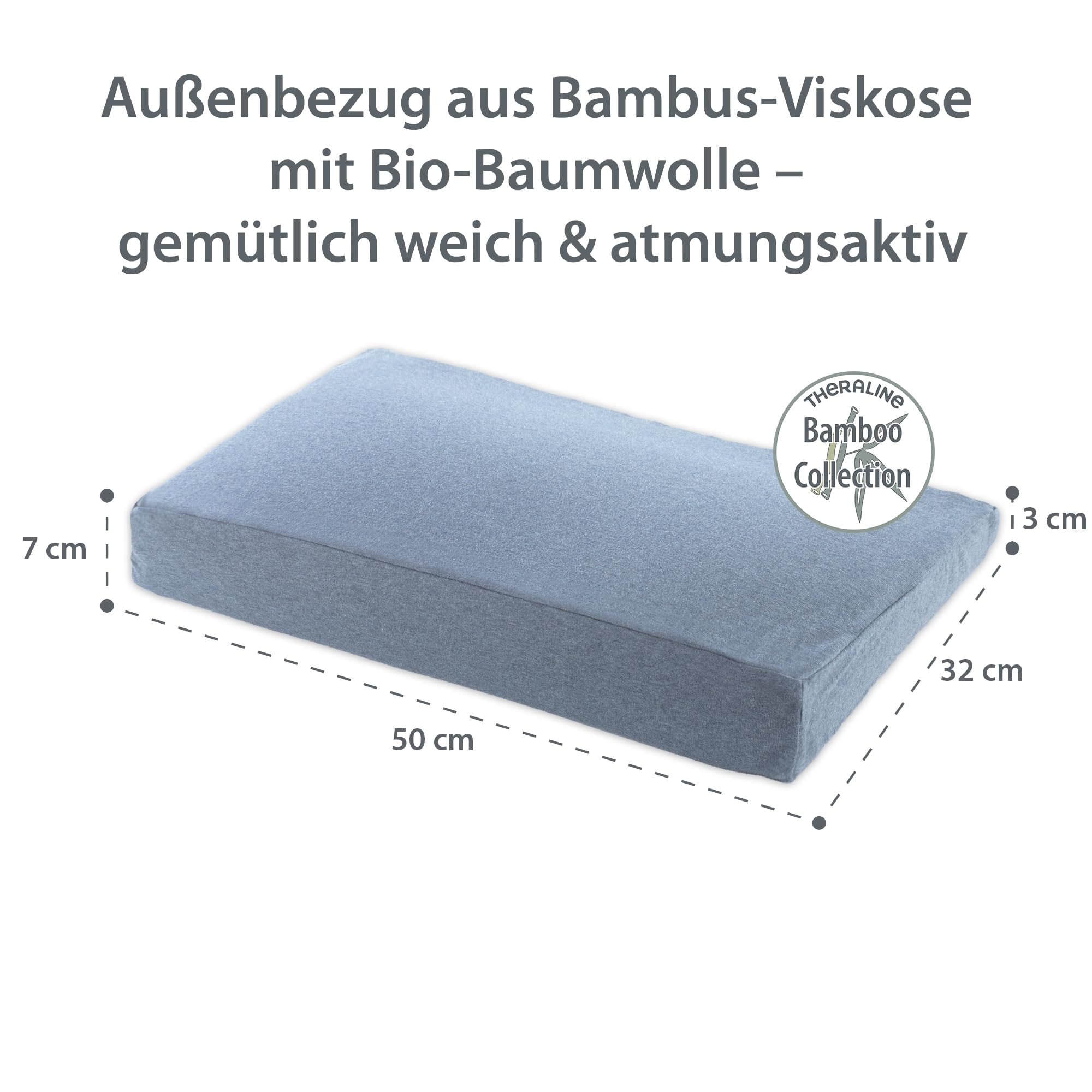 theraline-kinderkopfkissen-memory-melange-blau-grau-30x50 image 2