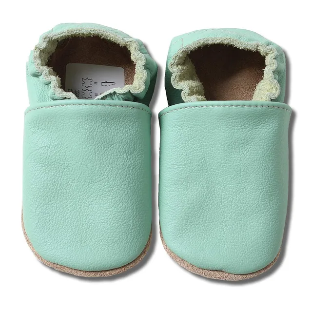 hobea-germany-safestep-krabbelschuhe-uni-mint-22-23-leder image 1