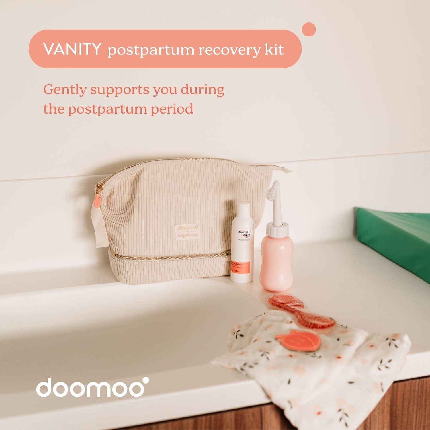 doomoo-mommy-vanity-wochenbett-set-beige-mit-shortys image 2