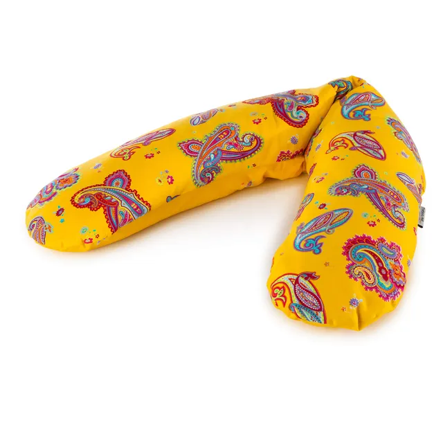 theraline-das-original-stillkissen-190-cm-paisley-gelb-mikroperlen image 1
