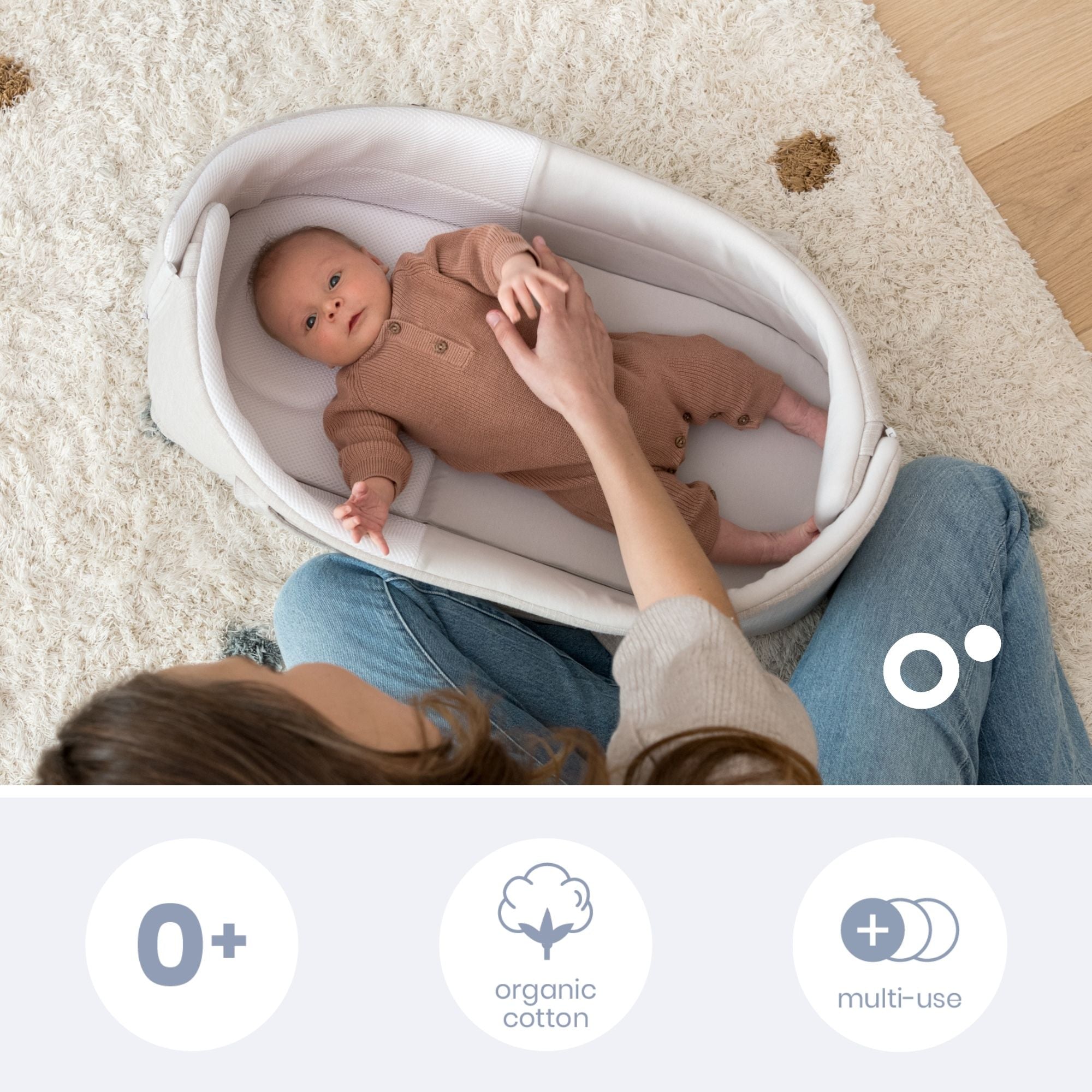 doomoo-nest-n-go-babynest-reisebett-sand-f-r-neugeborene image 2