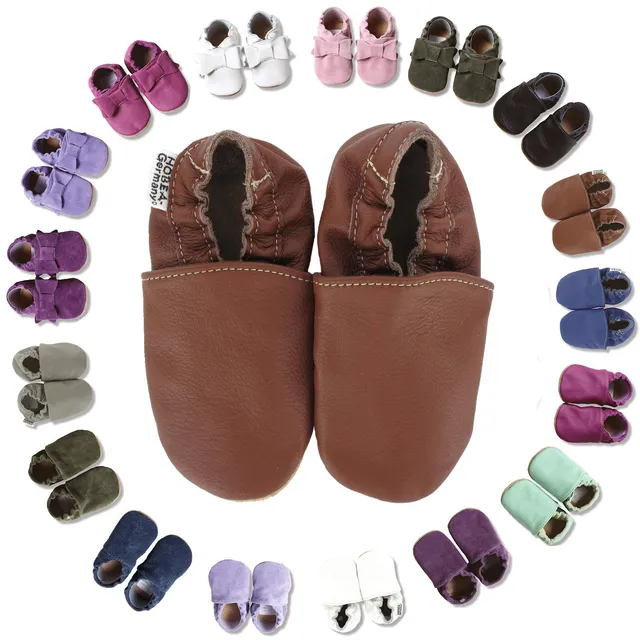 hobea-germany-safestep-krabbelschuhe-uni-braun-22-23 image 1
