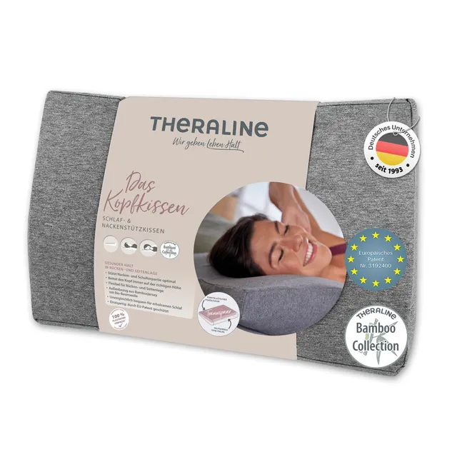 theraline-das-kopfkissen-memory-foam-melange-mittelgrau image 1