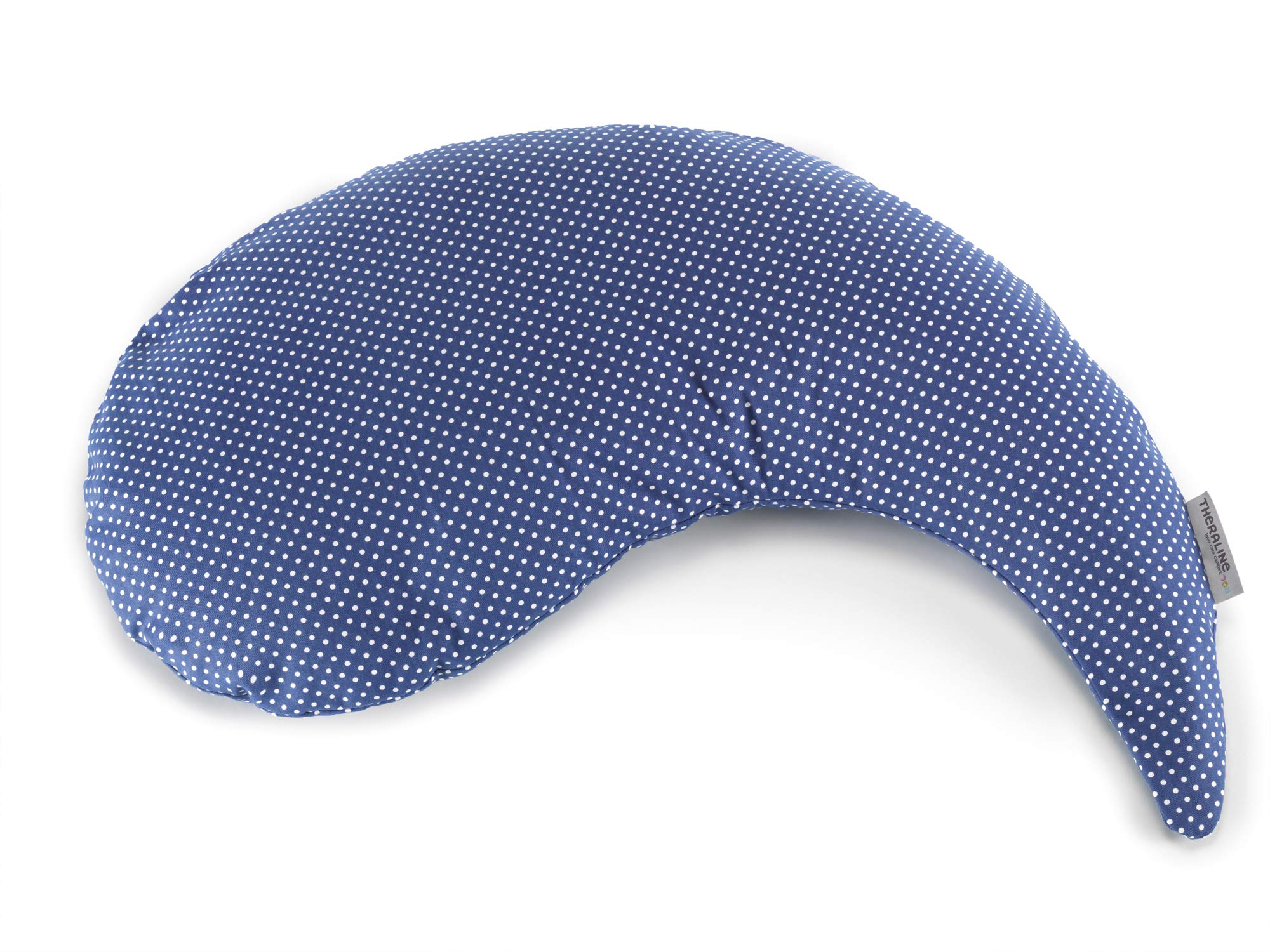 theraline-das-yinnie-stillkissen-punkte-marine-mikroperlen image 1