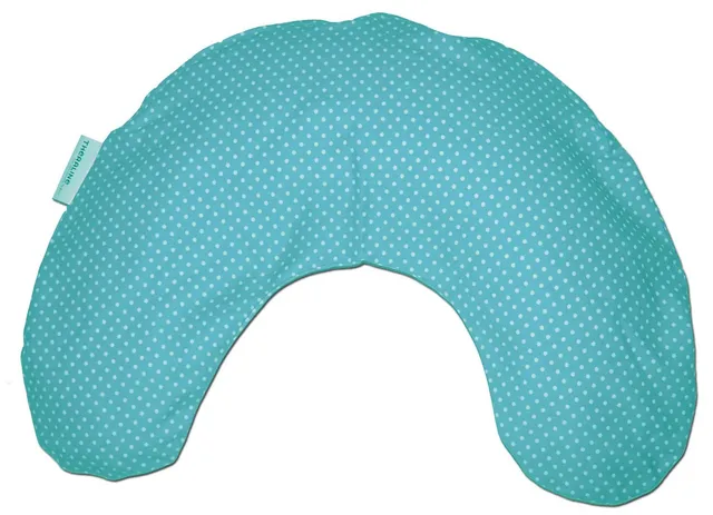 theraline-nackenkissen-100x21-perlen-punkte-t-rkis image 1