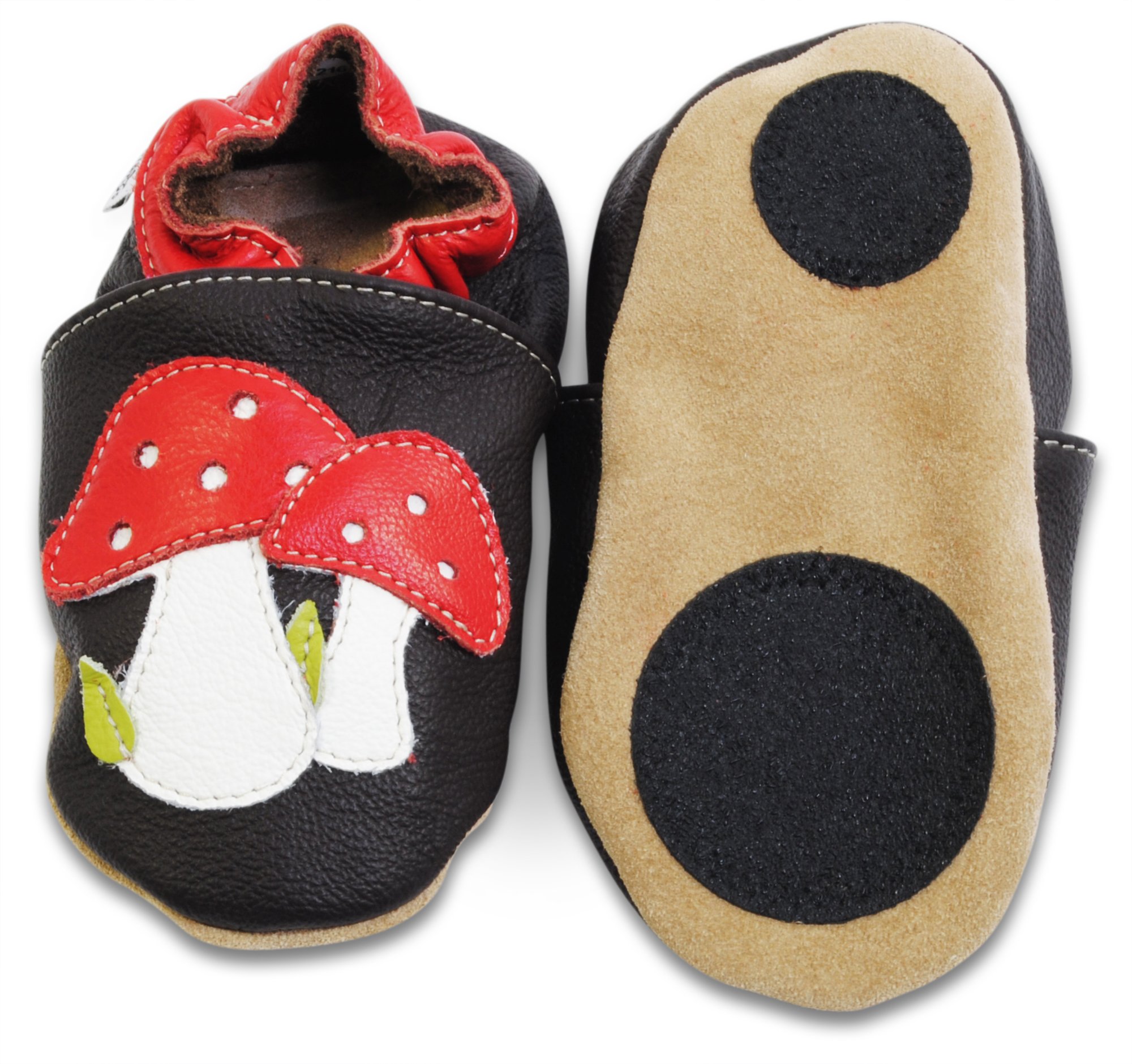 hobea-safestep-lauflernschuhe-pilze-braun-hausschuhe image 1