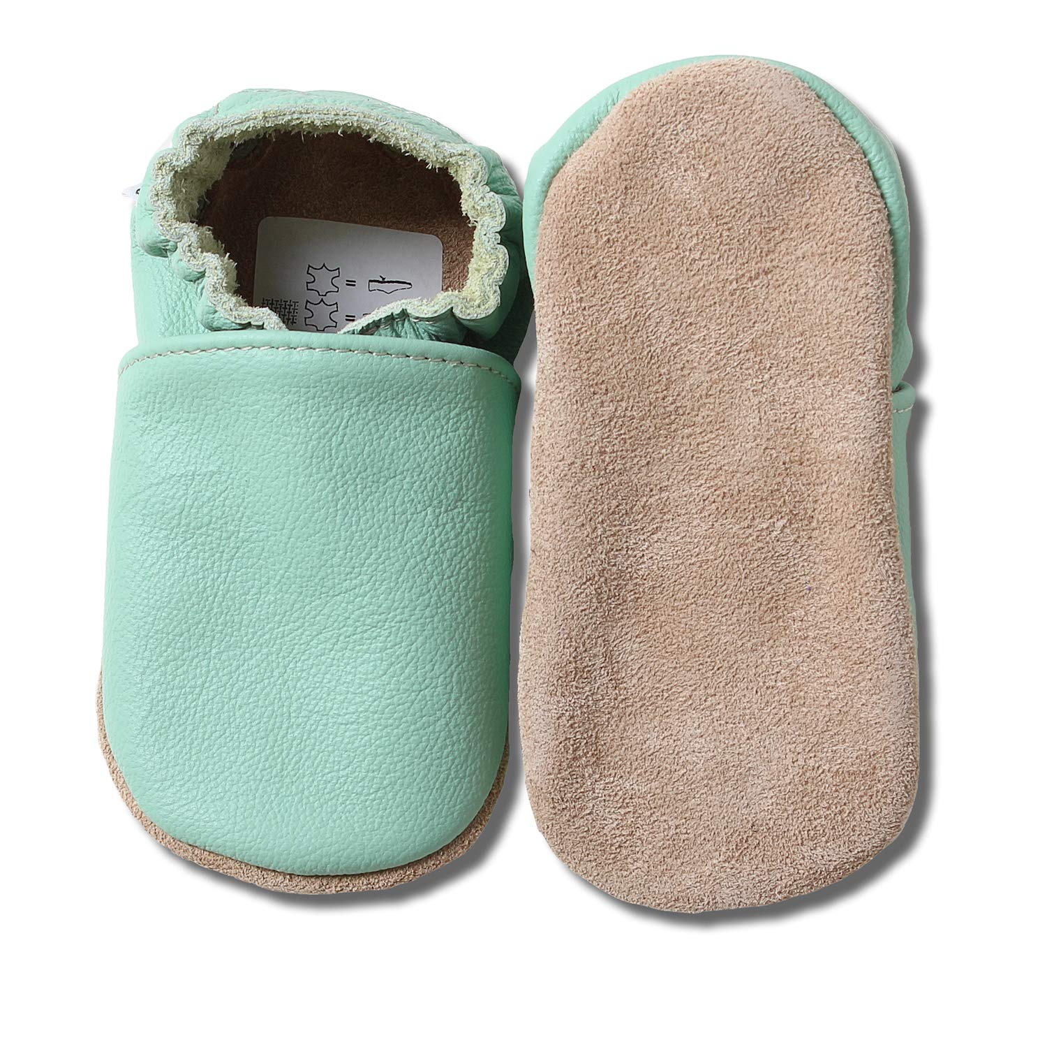 hobea-germany-safestep-krabbelschuhe-uni-mint-22-23-leder image 2