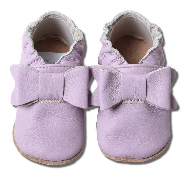 hobea-germany-safestep-krabbelschuhe-schleife-lila-24-25-leder image 1