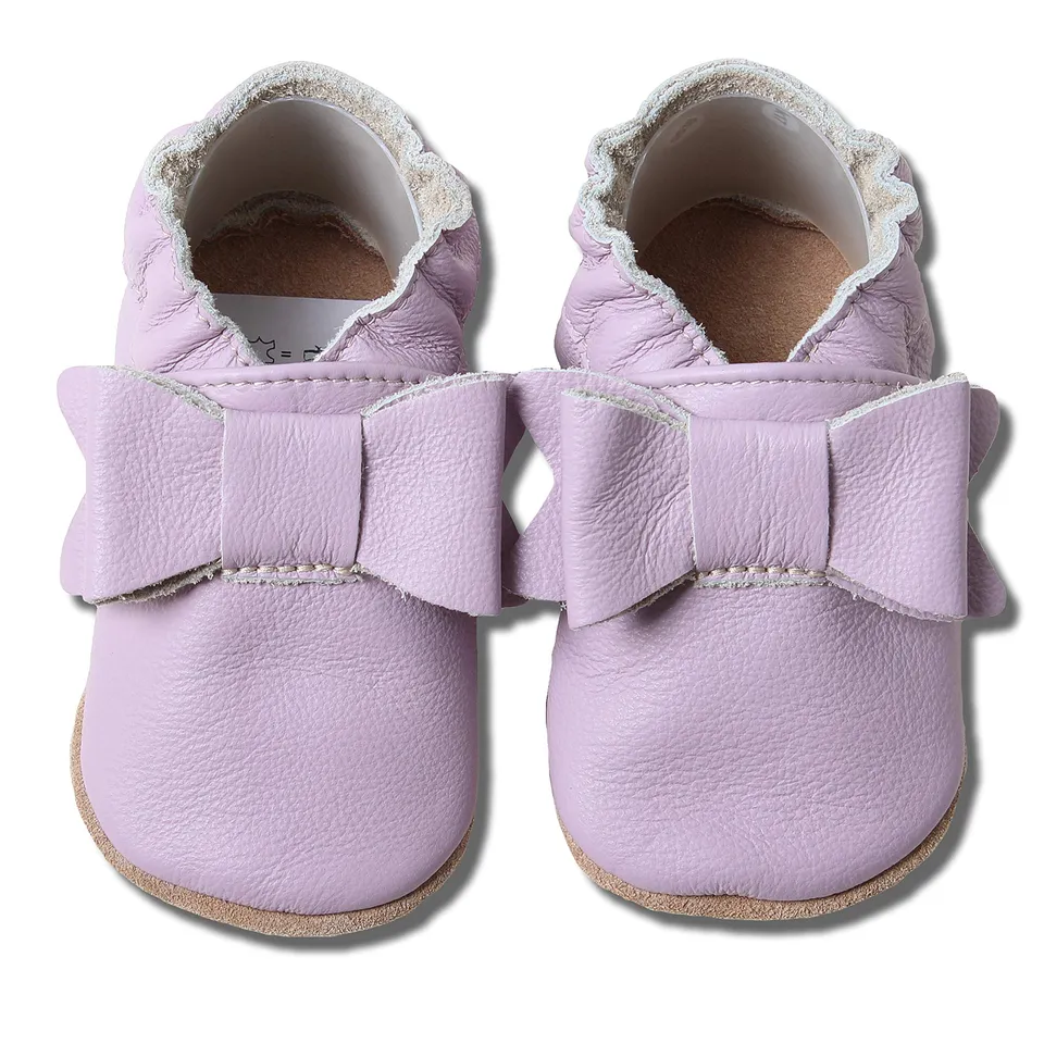 hobea-germany-safestep-krabbelschuhe-schleife-lila-24-25-leder image 1