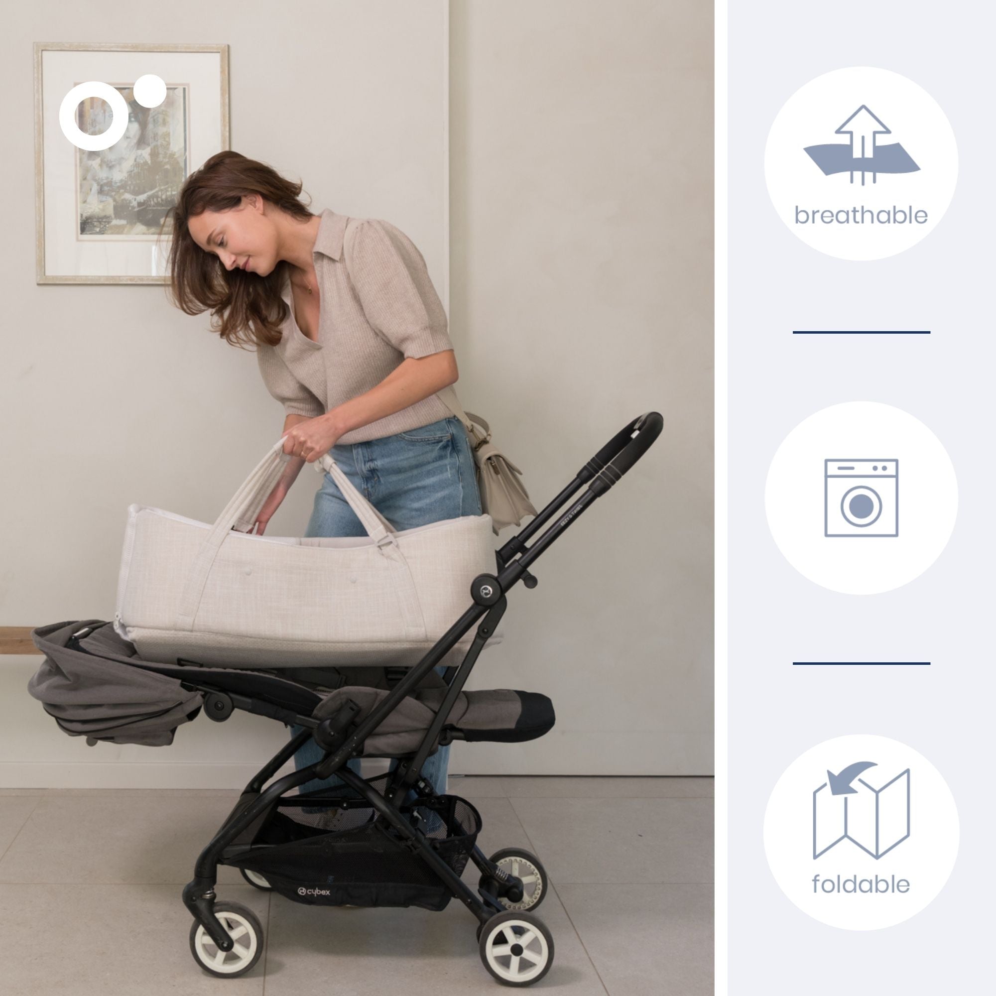 doomoo-nest-n-go-babynest-reisebett-sand-f-r-neugeborene image 3