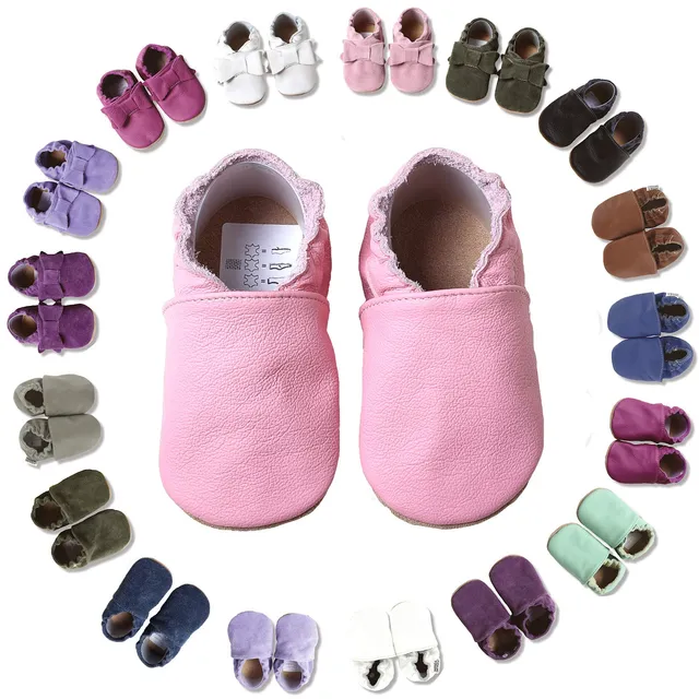 hobea-germany-safestep-krabbelschuhe-uni-rosa-20-21-lederschuhe image 1